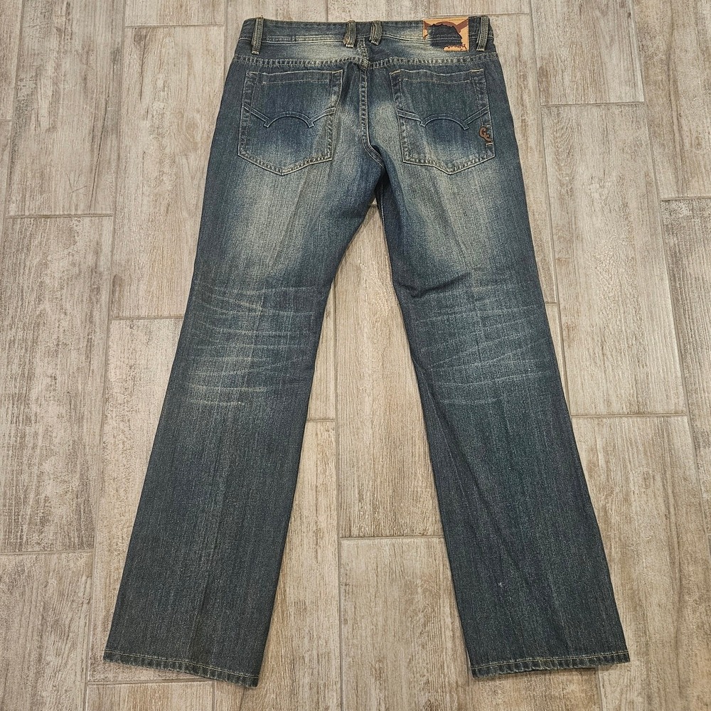 Cult Of‎ Individuality Jeans Size 36x34 Hagen Straight Leg Dark Wash Distressed - Picture 8 of 13